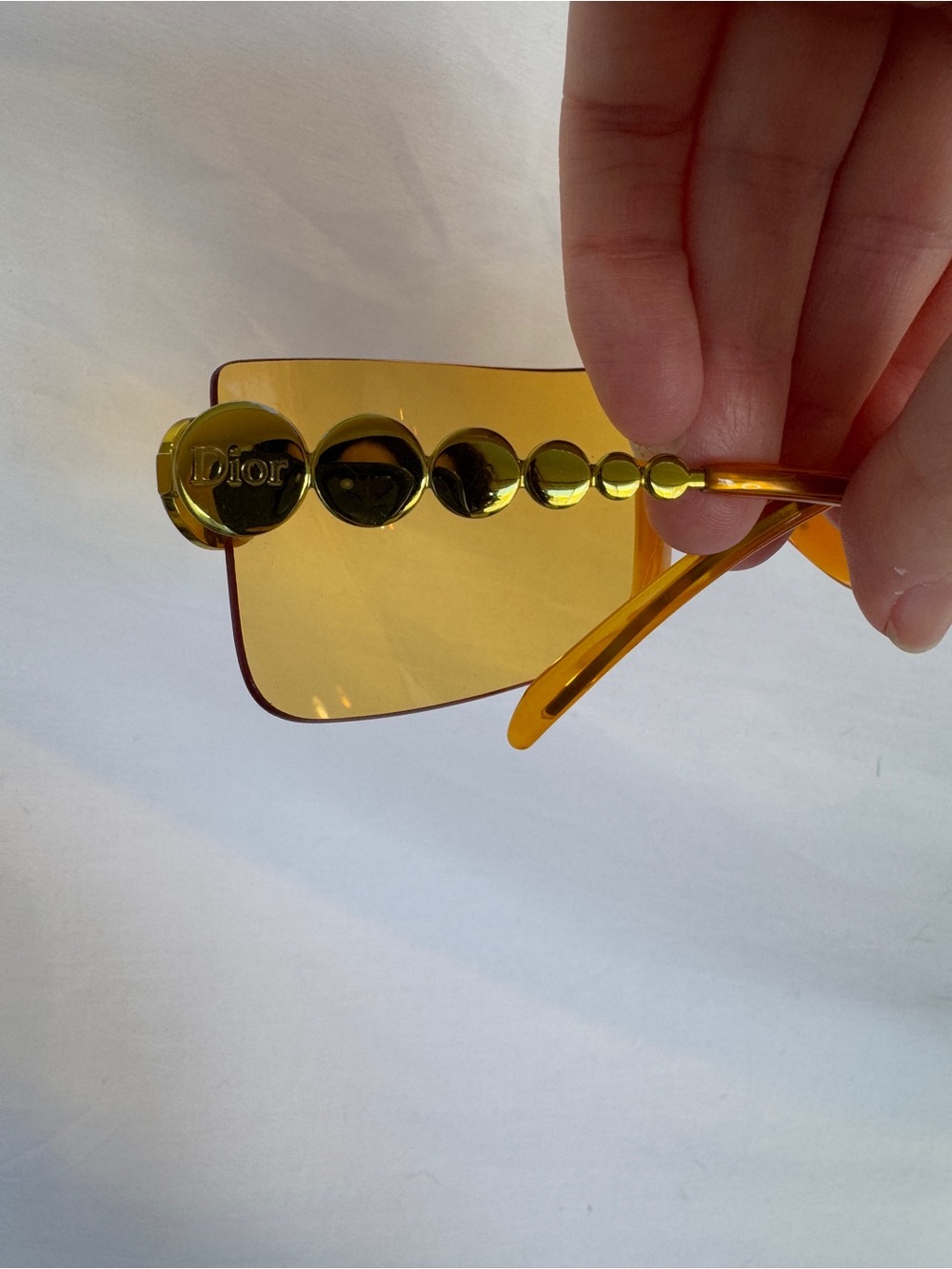 Dior John Galliano Vintage Y2K Amber Millenium Gold Circle Sunglasses - Picture 6 of 16